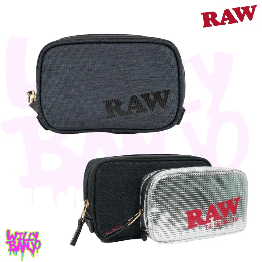 RAW Black Enhanced Smell Proof Pouch - 5 Layer Odour Blocking Storage