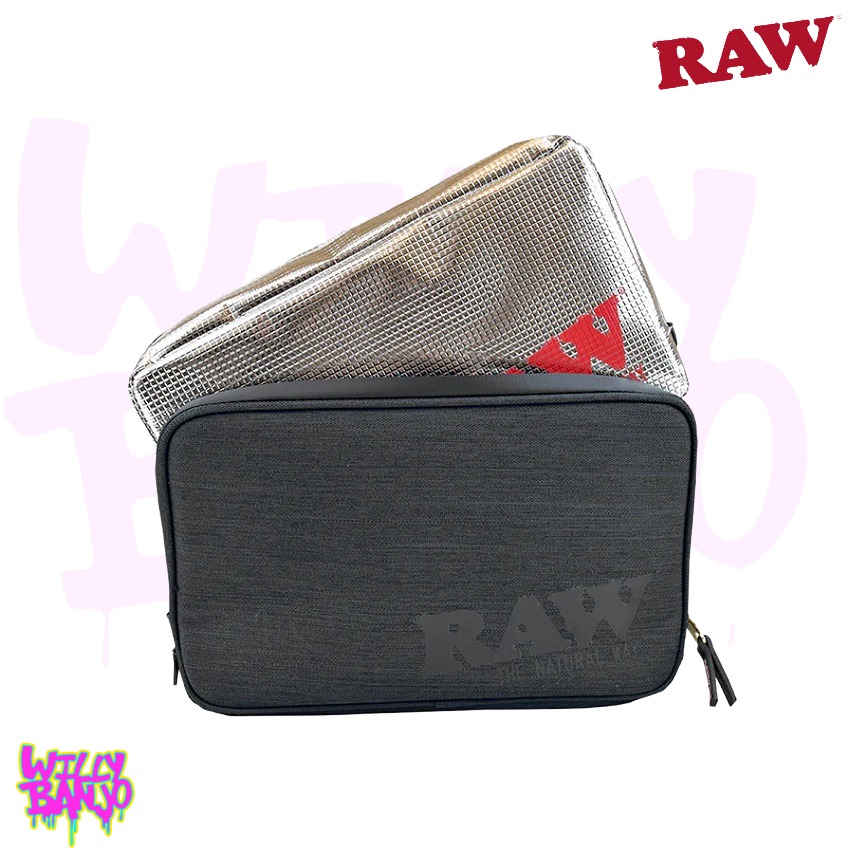 RAW Black Enhanced Smell Proof Pouch - 5 Layer Odour Blocking Storage