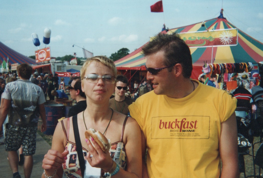 At the stall with Sarah Cox