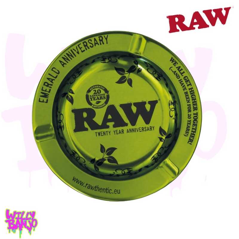 RAW Emerald Metal Ashtray - 20th Anniversary