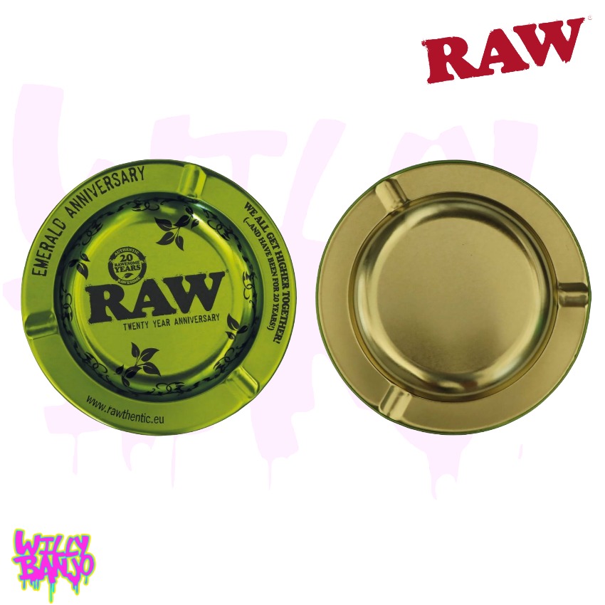 RAW Emerald Metal Ashtray - 20th Anniversary