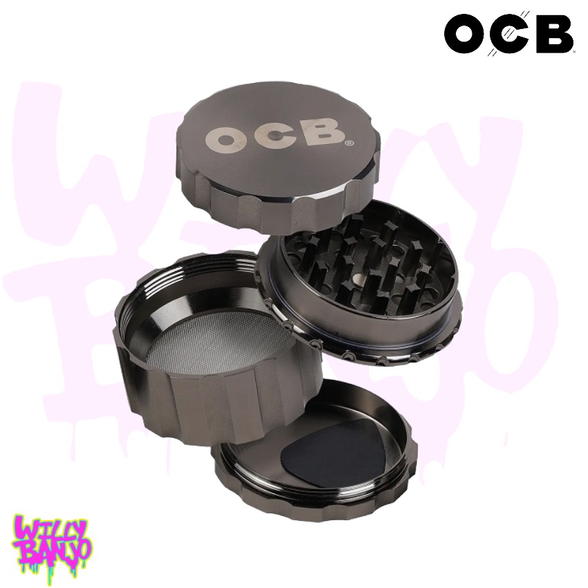 OCB 50mm 4pt Metal Herb Grinder - Compact Metal Grinder