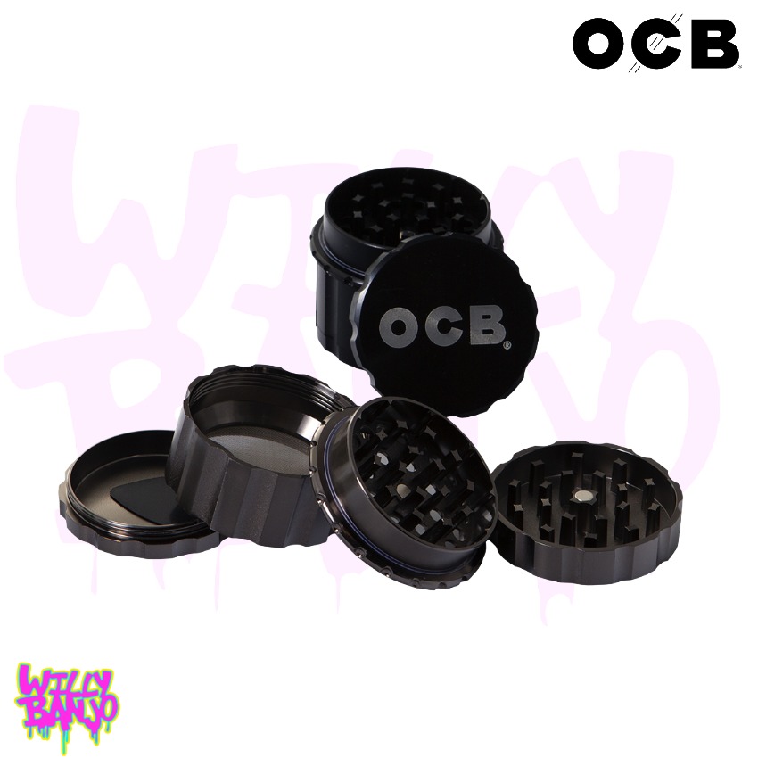 OCB 50mm 4pt Metal Herb Grinder - Compact Metal Grinder