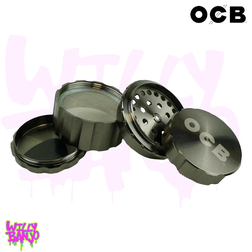 OCB 50mm 4pt Metal Herb Grinder - Compact Metal Grinder