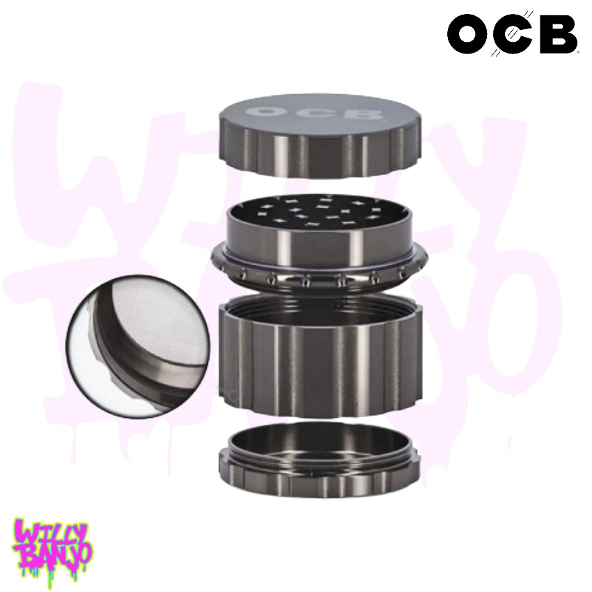 OCB 50mm 4pt Metal Herb Grinder - Compact Metal Grinder