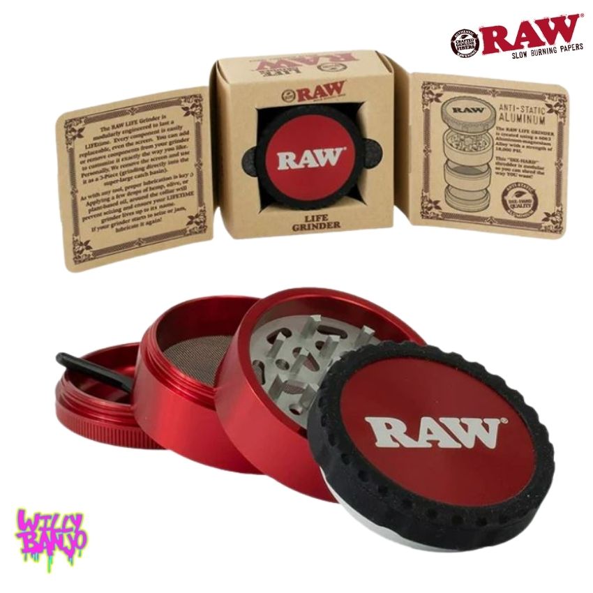 RAW Life 60mm 4 part Modular Grinder Black or RED
