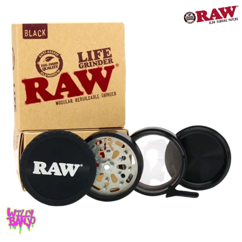 RAW Life 60mm 4 part Modular Grinder Black or RED