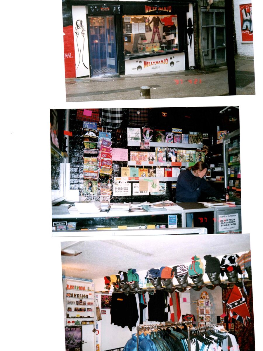 Movers and Shakers record shop exterior on Lowthian Street Preston 1997
