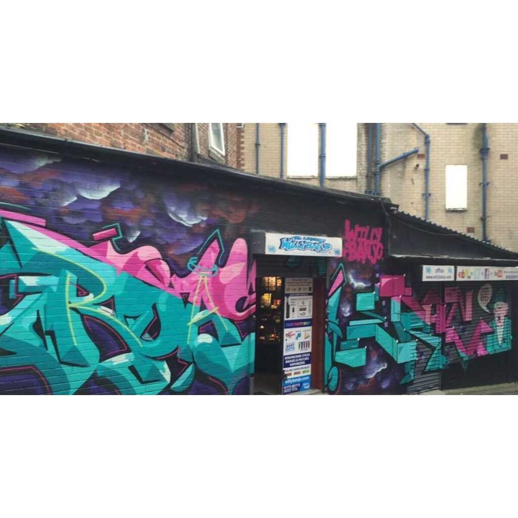 Willy Banjo shop front on Lowthian Street, Preston