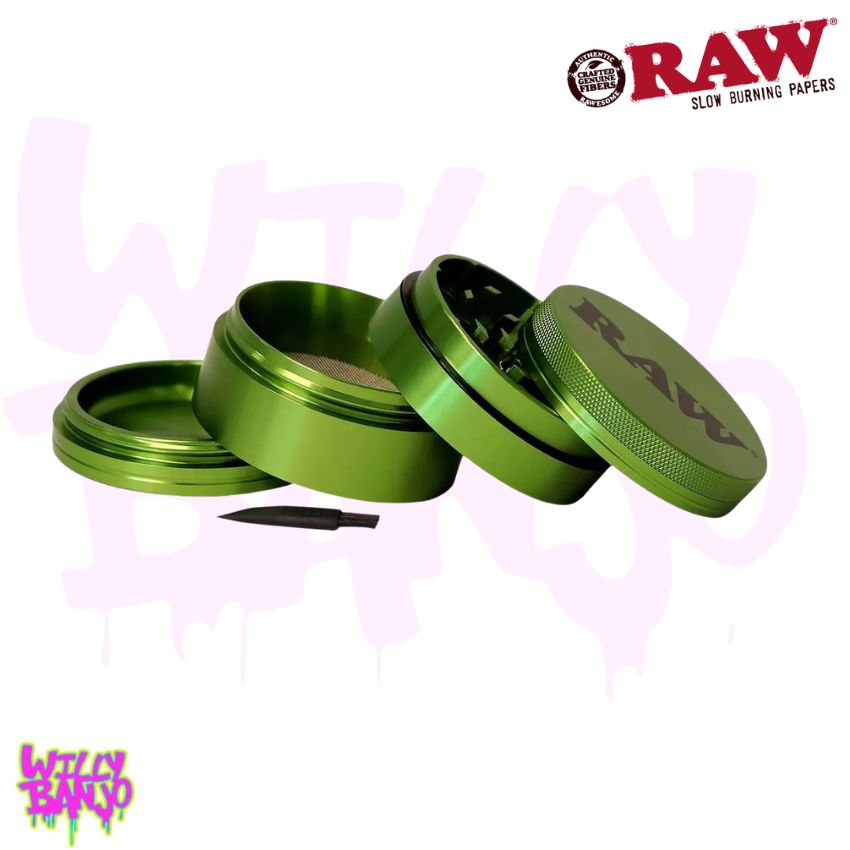 RAW Green Aluminium 4-Part 56mm Sifter Grinder
