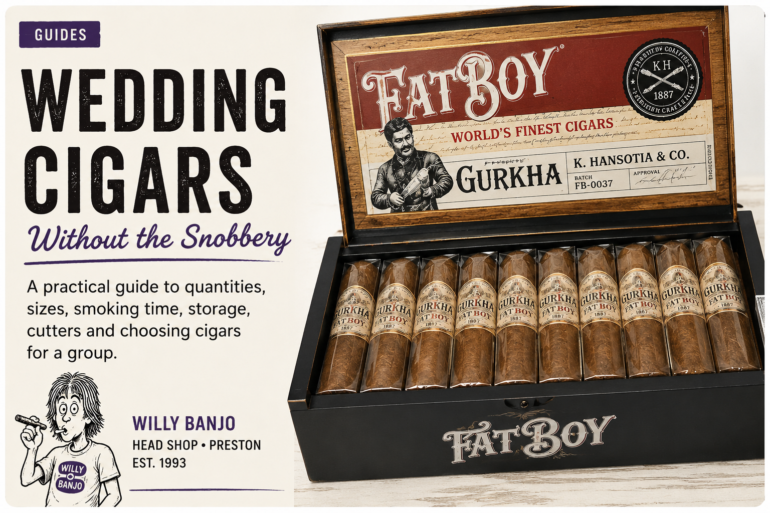Wedding cigars UK guide from Willy Banjo