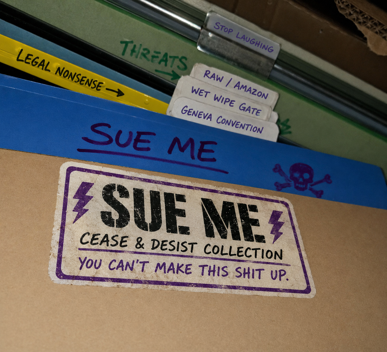Willy Banjo Sue Me folder containing old legal correspondence
