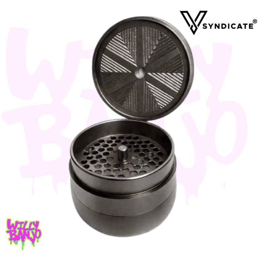 V Syndicate 72mm Gridlock Toothless Herb Grinder