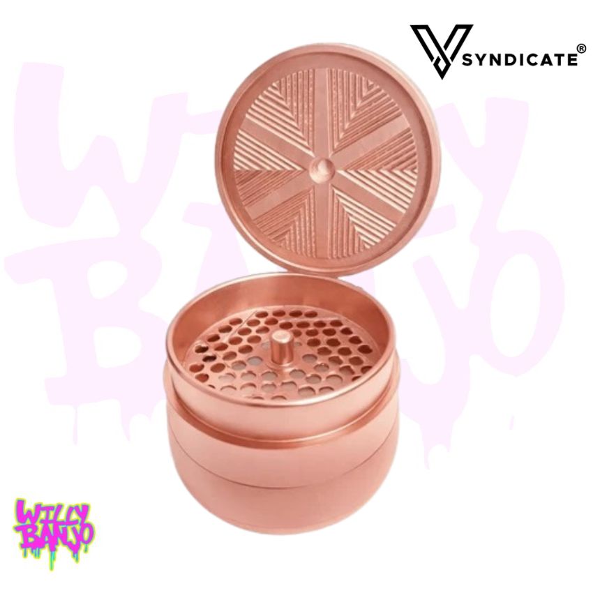 V Syndicate 72mm Gridlock Toothless Herb Grinder