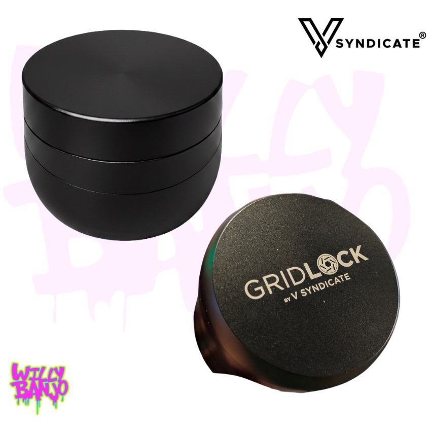 V Syndicate 72mm Gridlock Toothless Herb Grinder