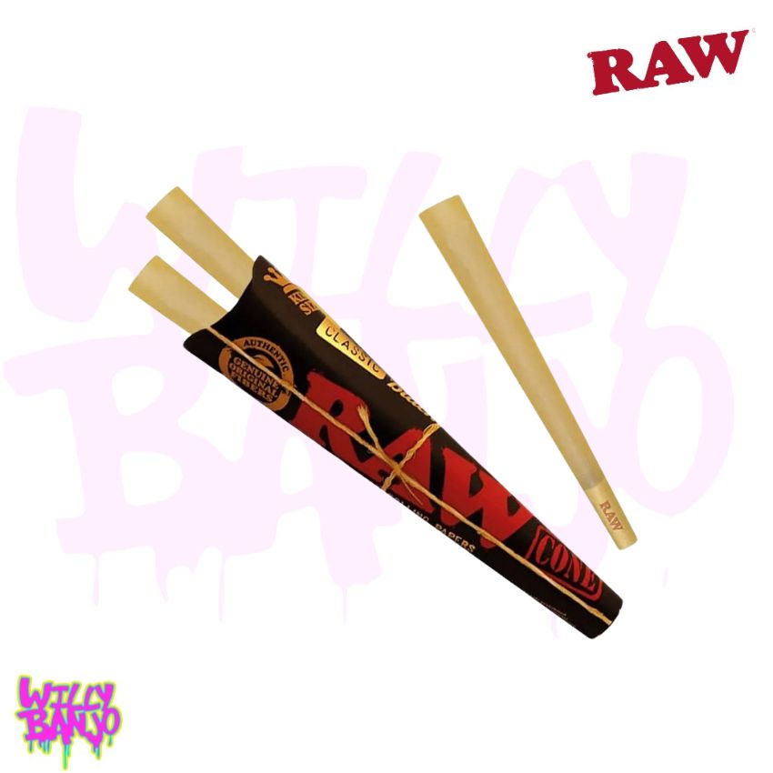 RAW Black Classic King Size Pre-Rolled Cones - 3 Pack