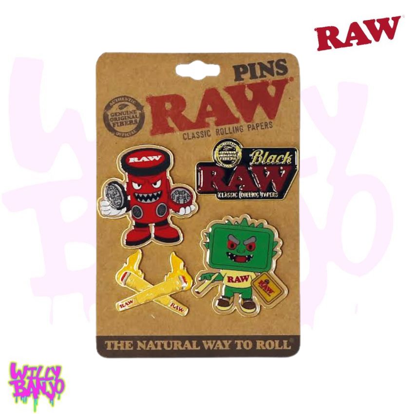 raw pin badge set