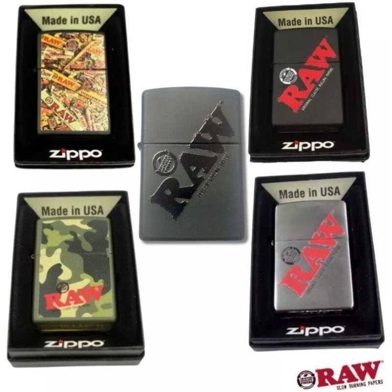RAW official Zippo lighters, four designs
