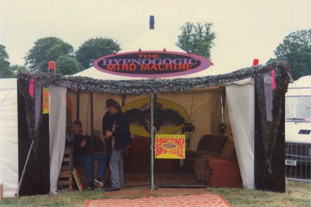 The Hypnogogic Mind Machine stall at a 90s UK festival