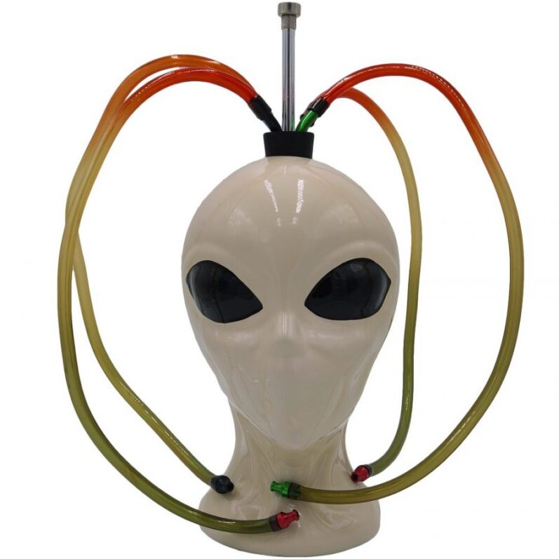 Ceramic 4-Way 4 person party Alien Bong Large