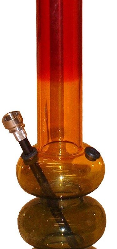 Basil Bush 40cm Acrylic triple Bubble multi coloured Bong