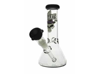 Dr Death Gareth Hunt Ice Pinch Bong with black accents 20cm