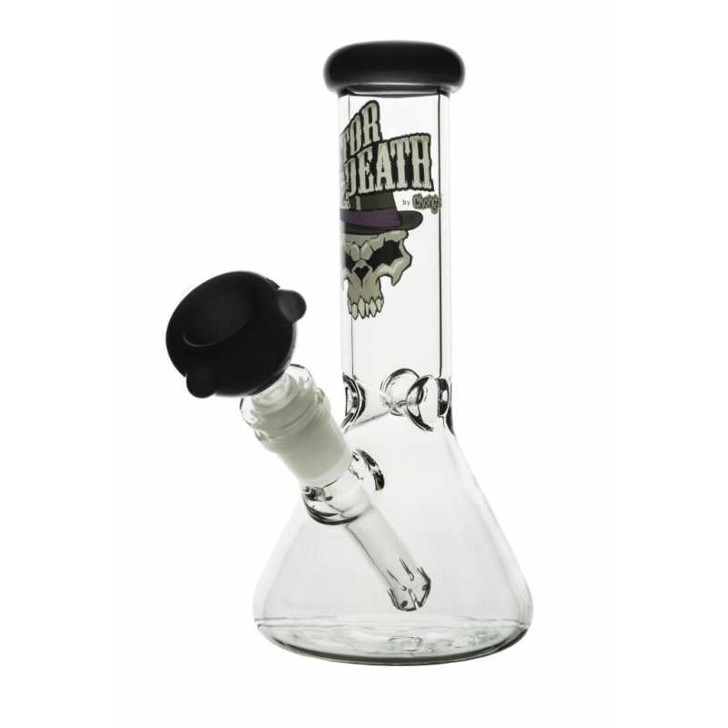 Dr Death Gareth Hunt Ice Pinch Bong with black accents 20cm