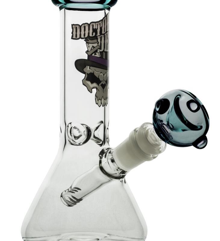 Chongz Dr Death Teenage Riot Ice Pinch Bong with Teal accents 20cm
