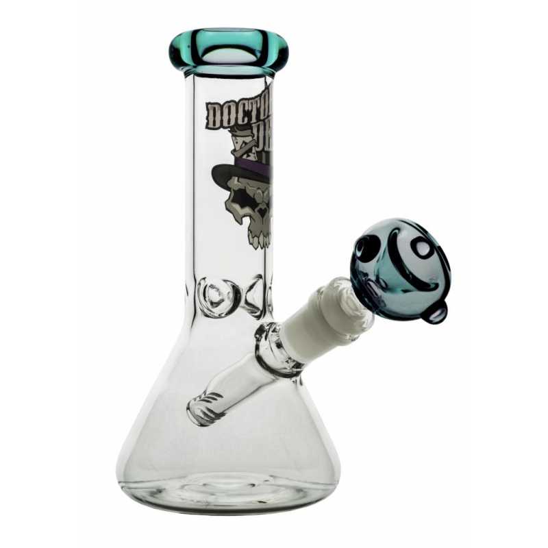 Chongz Dr Death Teenage Riot Ice Pinch Bong with Teal accents 20cm