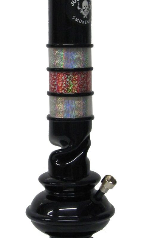 Justin Hale 40cm Acrylic Ice Twist Bong Three Stripe