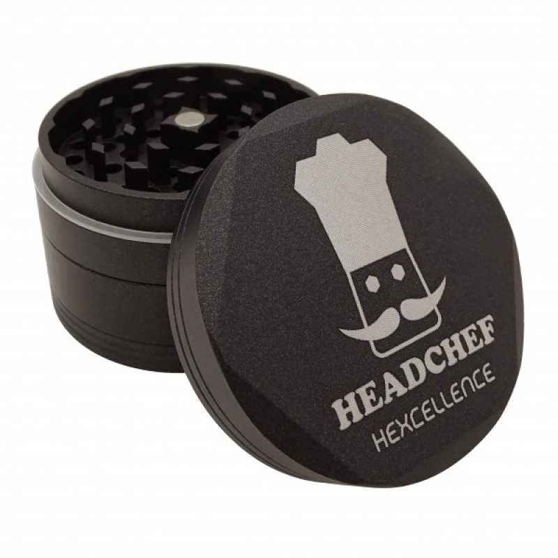 Headchef Hexellence Hardcore Non Stick 4 Part Metal Herb Grinder 62mm - NEW