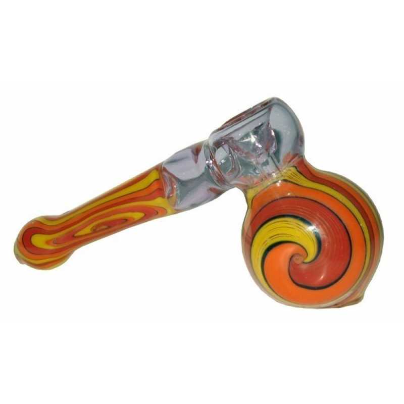 Coloured Glass Bubbler Hammer Smoking Pipe