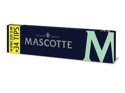 Mascotte Kingsize Slim Papers & Tips w magnetic clasp (1 Pack) Free UK Delivery