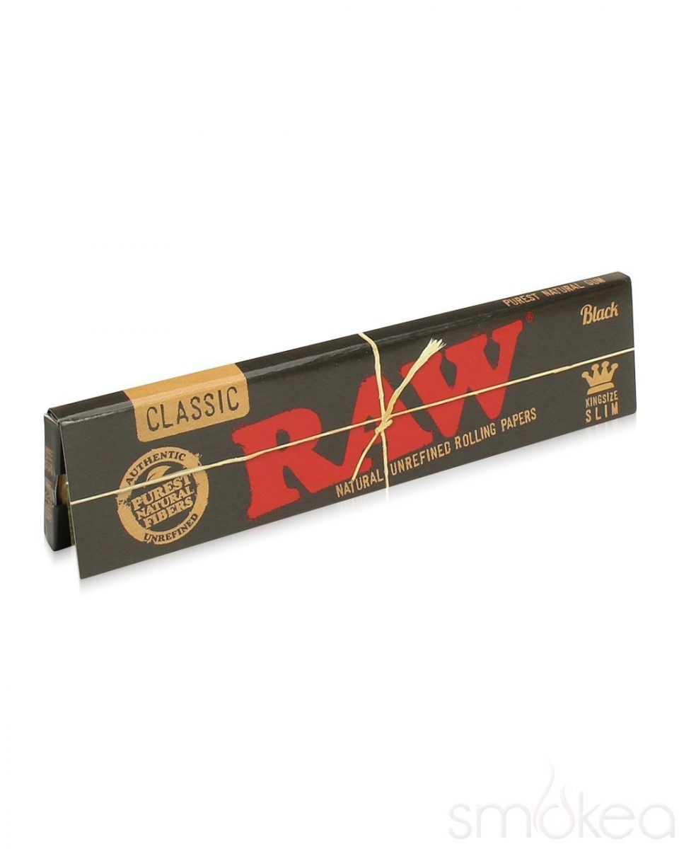 RAW Black Classic Kingsize Slim Rolling Papers (3 Packs) Free UK Delivery