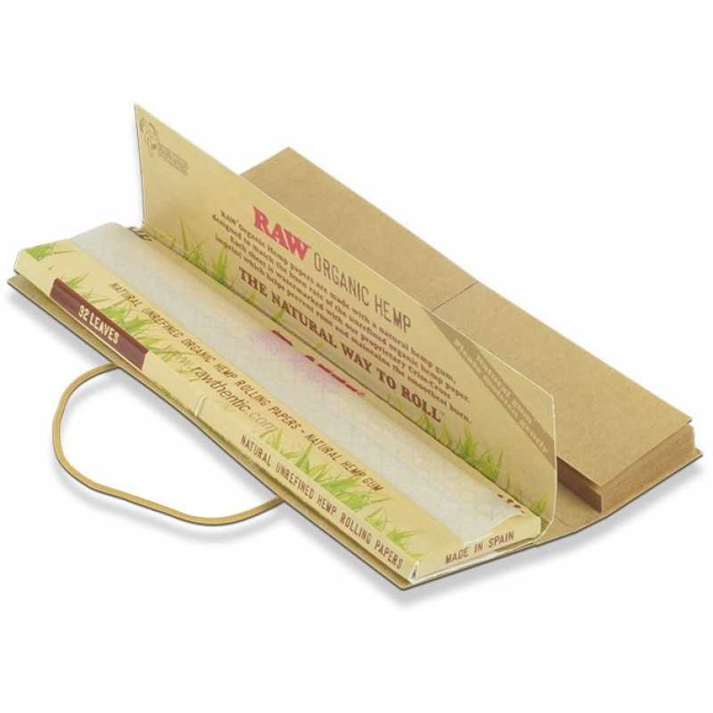 Raw Organic  Kingsize Slim Papers with Tips  (1 Pack) Free UK Delivery