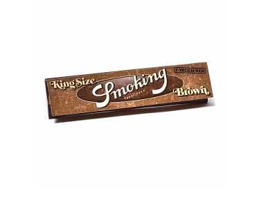 Smoking Brown Unbleached Kingsize Slim papers (3 Packs) Free UK Delivery