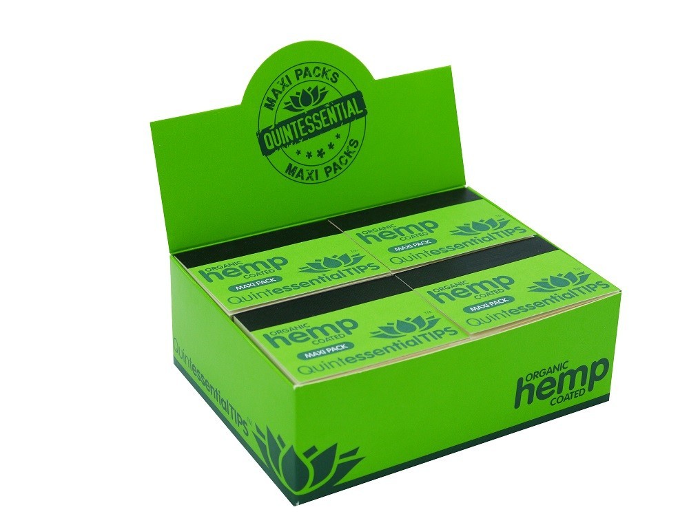 Quintessential Organic Hemp Coated Smoking Tips - Maxi Pack (2 Packs) Free UK Delivery