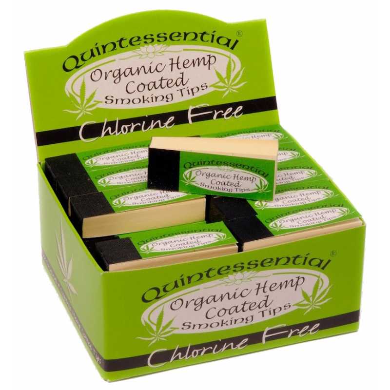Quintessential Organic Hemp Coated Smoking Tips - Single Tips (5 Packs) Free UK Delivery