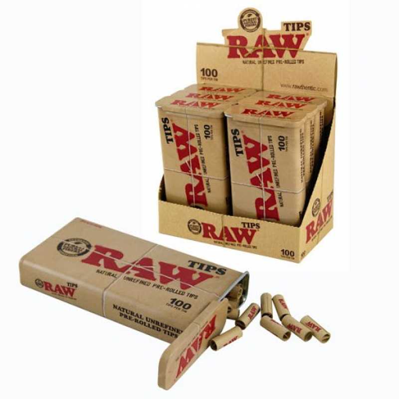 RAW 100 Pre Rolled Tips in Tin Free UK Delivery
