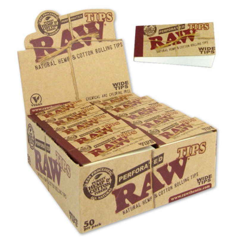 RAW Wide Perforated Tips (5 Packs) Free UK Delivery