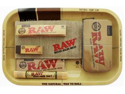 RAW Official Metal Rolling tray Gift set